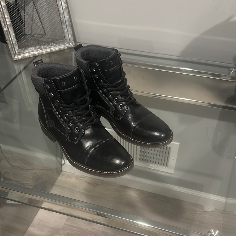 Women's Black Lace-Up Boots